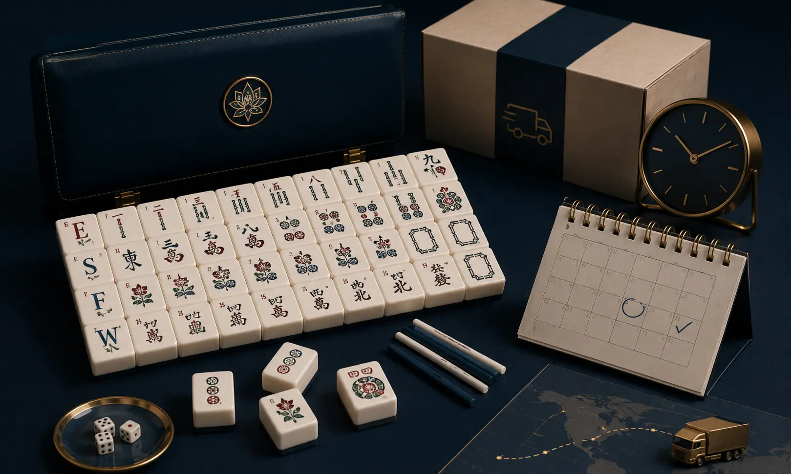 Luxury custom Mahjong gift set with premium packaging for global markets