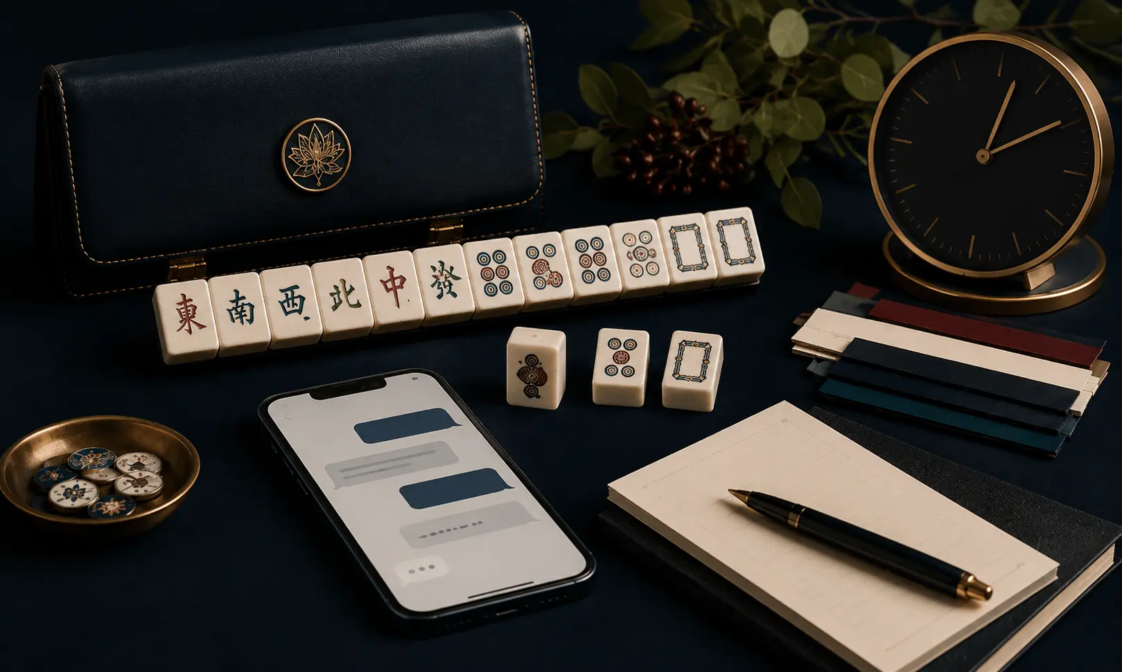 Custom luxury Mahjong set design with premium packaging and brand customization