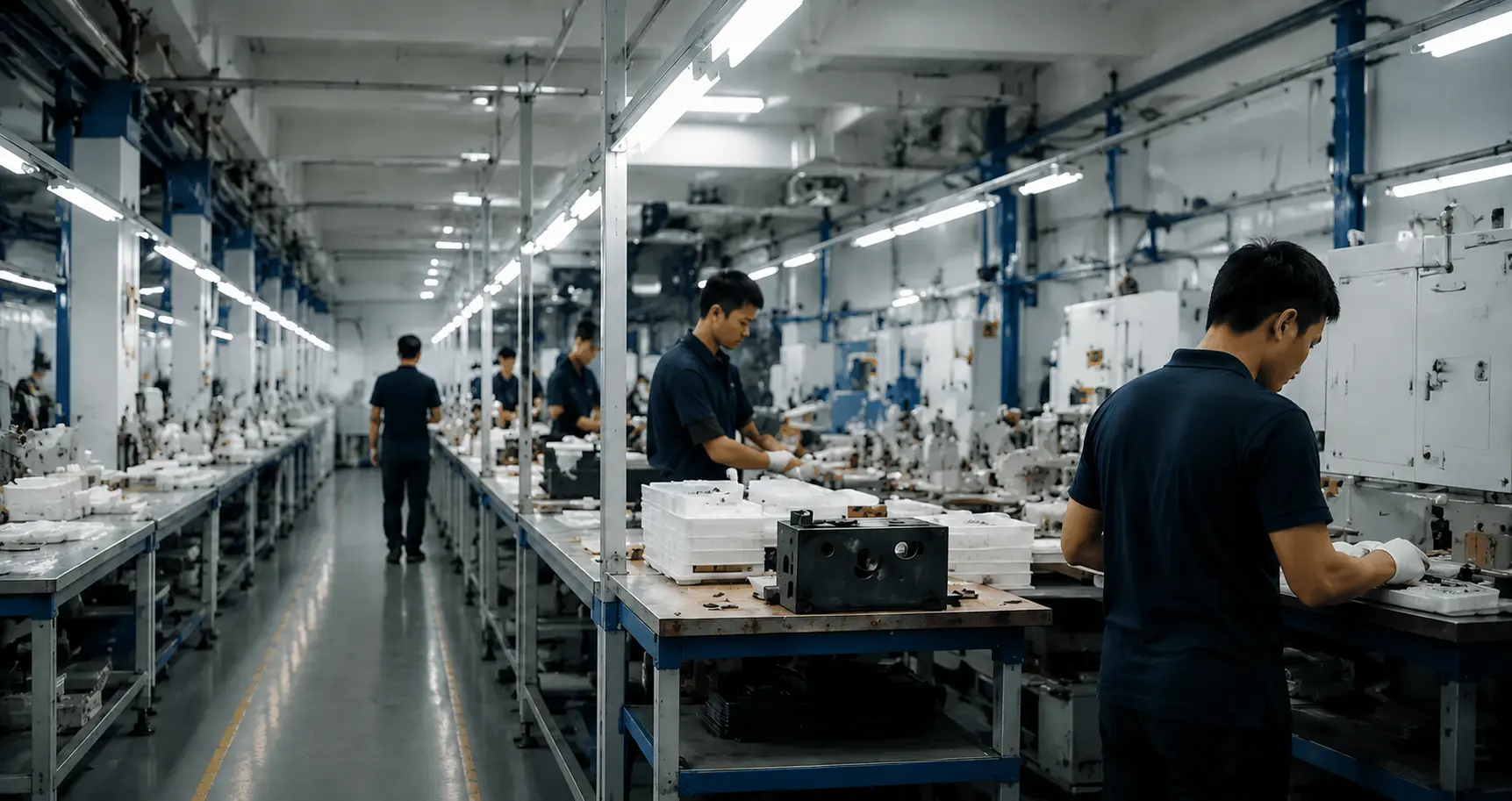 Mahjong tile production process in China manufacturing factory