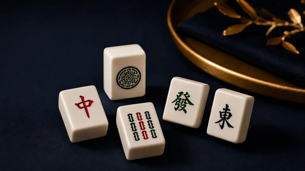 Custom Mahjong tiles with personalised designs for branded Mahjong sets