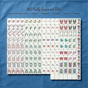 Four-Layer Purple Boots Mahjong Tiles Full Set Grid