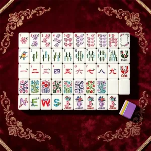 Four-Layer Purple Boots Mahjong Tiles Close-Up Display