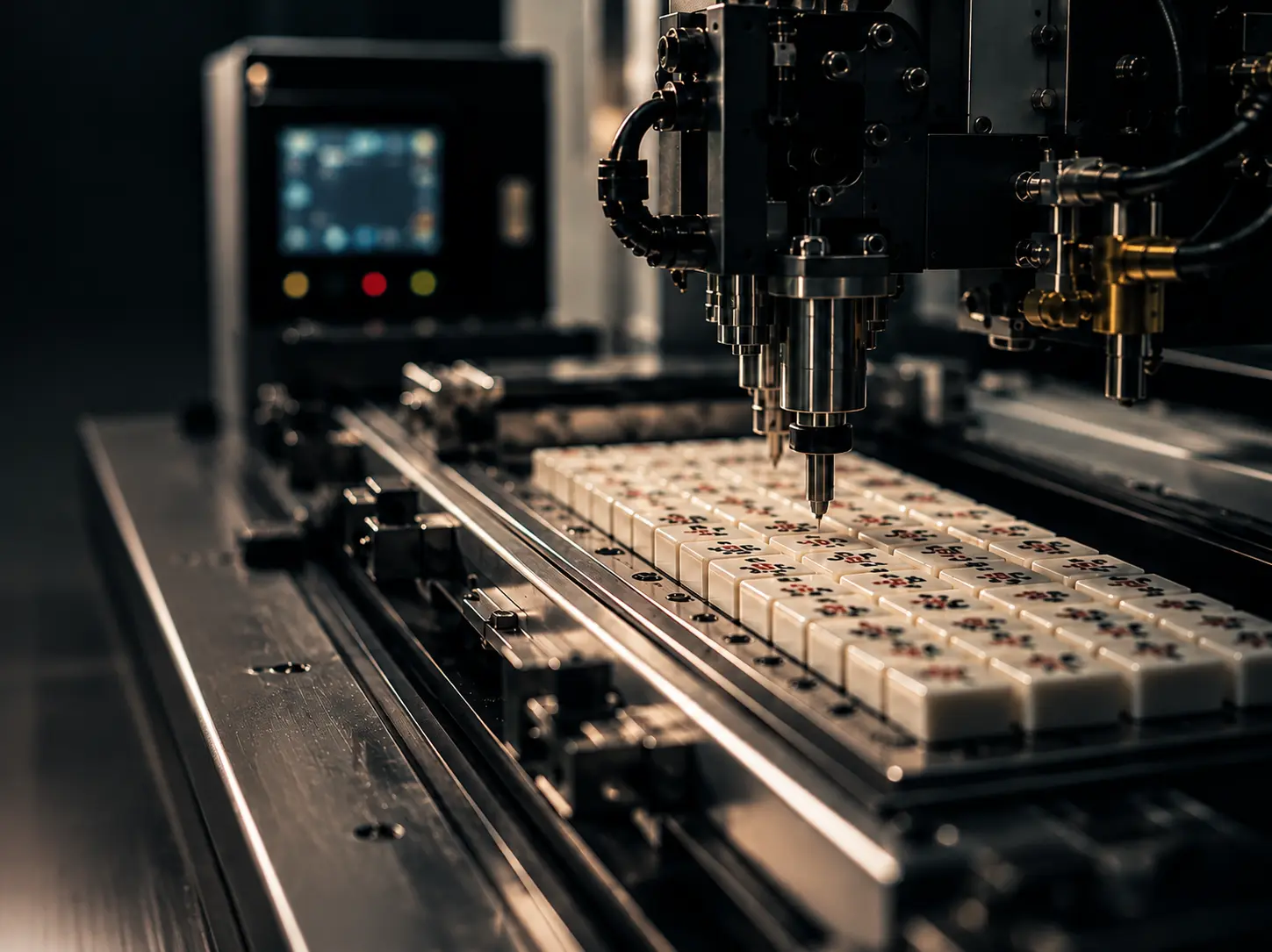 Mahjong tile manufacturing process with advanced factory equipment and precision production