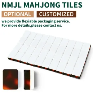 Double-Layer Tortoiseshell Mahjong Tiles Table Display