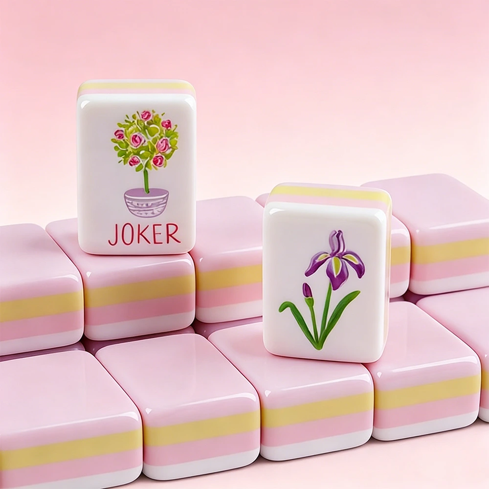 Light Purple Mahjong Joker Tile Close-Up