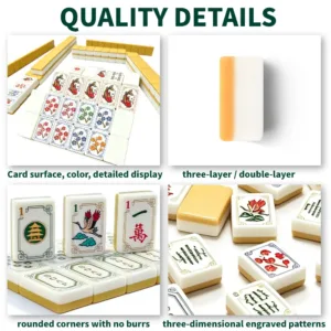 Ginger Yellow Acrylic Mahjong Tile Quality Details