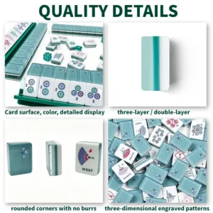 Blue Butterfly Acrylic Mahjong Tile Quality Details