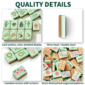 Two-Layer Panda Acrylic Mahjong Tile Quality Details