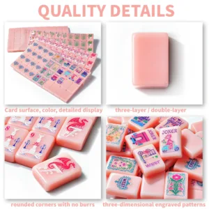 Fruit Pink Pricklypear Acrylic Mahjong Tile Quality Details
