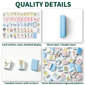 Ribbon Lady Acrylic Mahjong Tile Quality Details