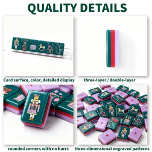 Nutcracker Acrylic Mahjong Tiles Quality Details