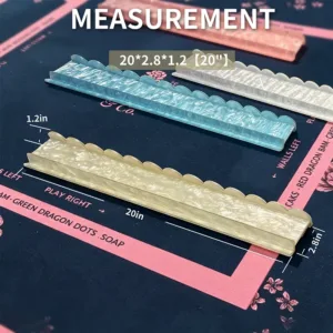 Colourful acrylic Mahjong tile racks holding Mahjong tiles