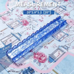20 Inch Blue Marble Acrylic Mahjong Tile Rack Dimensions