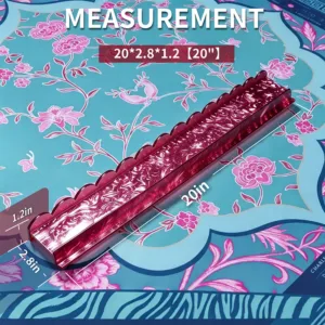 20 Inch Pearl Red Acrylic Mahjong Tile Rack Dimensions