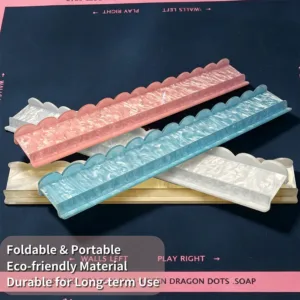Foldable portable acrylic Mahjong tile rack set