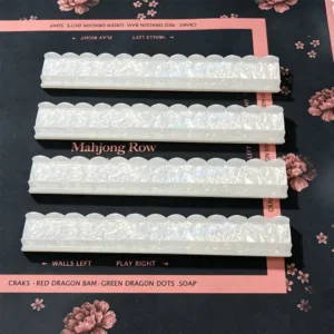 Set of Four Pearl White Acrylic Mahjong Tile Racks