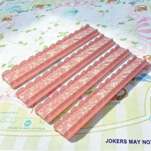 Set of Four Pearl Pink Acrylic Mahjong Tile Racks