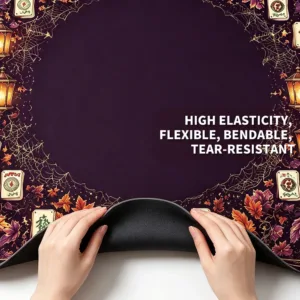 Purple Neoprene Mahjong Table Mat with High Elasticity and Tear Resistance