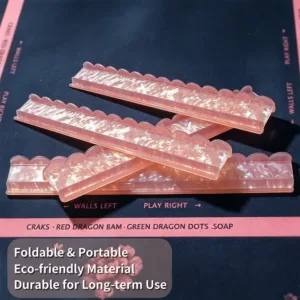 Pearl Pink Acrylic Mahjong Tile Racks Portable and Durable