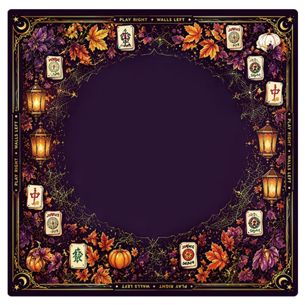 Purple Halloween Neoprene Mahjong Table Mat