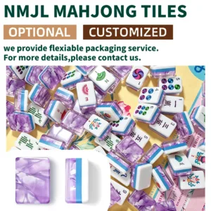 Purple Marble Mahjong Tile - Customization Service