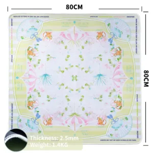 Oriental Crane Diatomite Mahjong Table Mat Size 80 × 80 cm