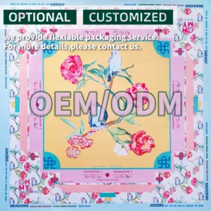 Pink and Blue Mahjong Table Mat OEM ODM Service