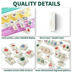 Mother-of-Pearl Mahjong Tiles Quality Details
