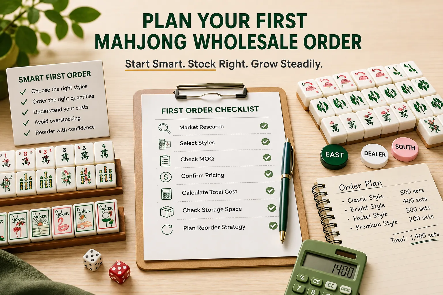 First Mahjong Wholesale Order planning for retailers