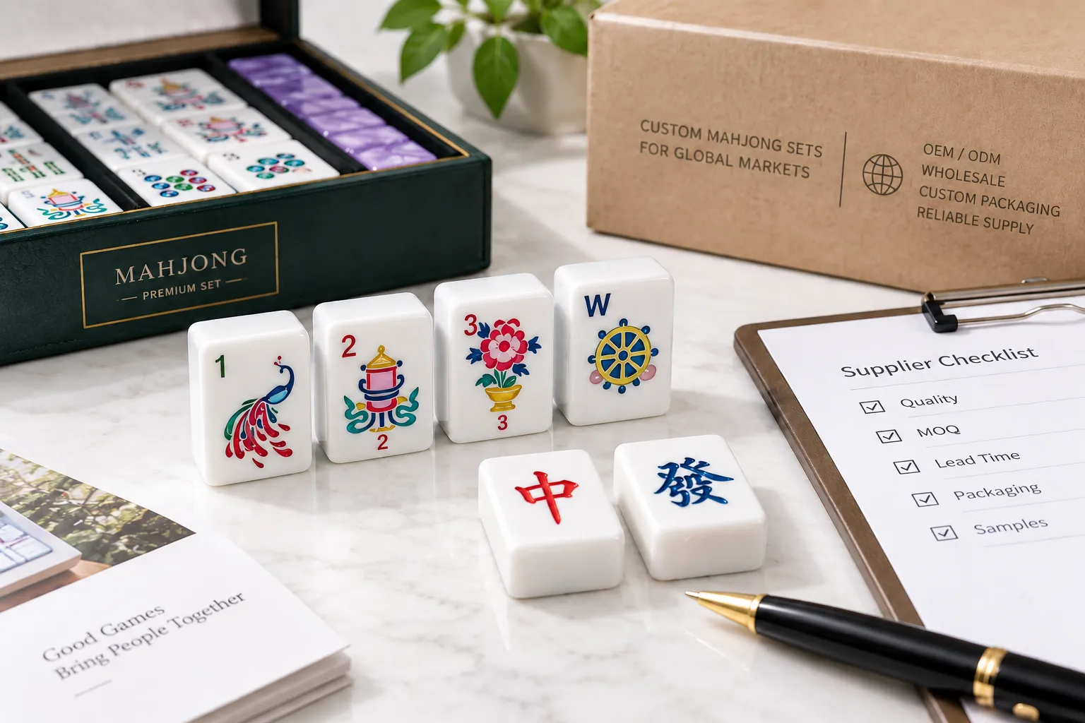 Custom mahjong sets and packaging from a mahjong set manufacturer